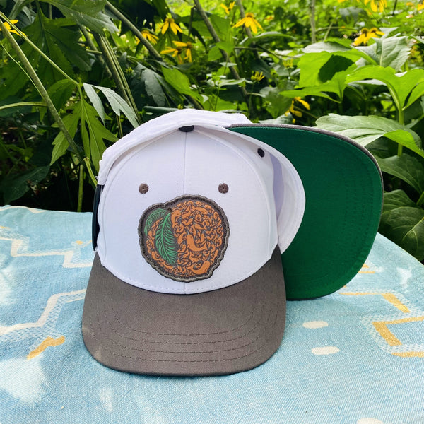 The Peach Snapback (Snow White & Charcoal)