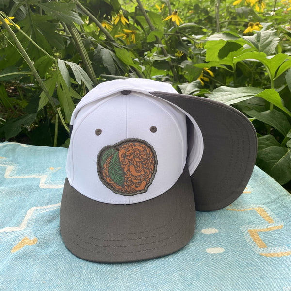 The Peach Snapback (Snow White & Charcoal)