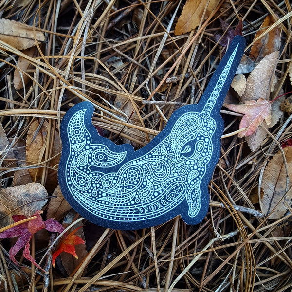 The Paisley Narwhal Sticker